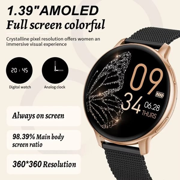 Xiaomi 2025 Smart Watch Women Bluetooth Call Custom Dials Watches Blood Oxygen Monitor Sport Men Smartwatch Ladies